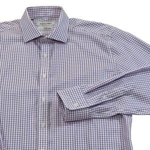 Twillory Trim Fit Non Iron Safe Cotton Dress Shirt Plaid Mens 16 34/35 Large‎